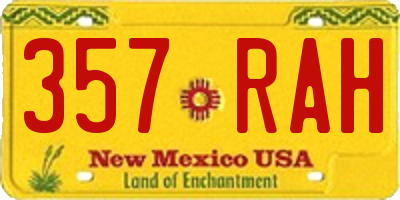 NM license plate 357RAH