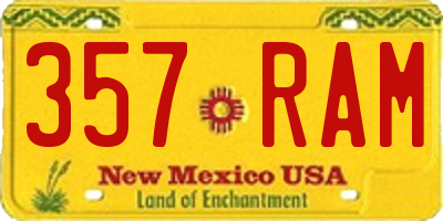 NM license plate 357RAM