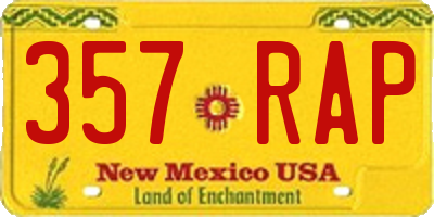 NM license plate 357RAP