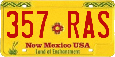 NM license plate 357RAS