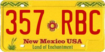 NM license plate 357RBC