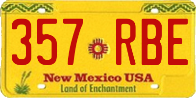 NM license plate 357RBE