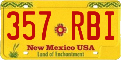 NM license plate 357RBI