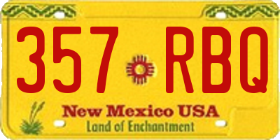 NM license plate 357RBQ