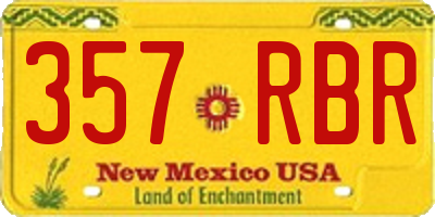 NM license plate 357RBR
