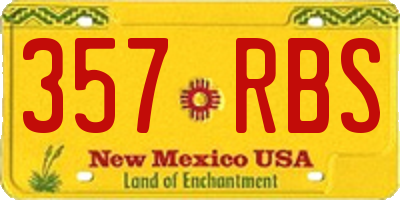 NM license plate 357RBS