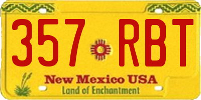 NM license plate 357RBT