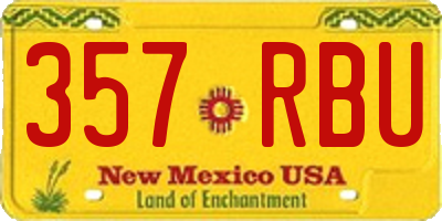 NM license plate 357RBU