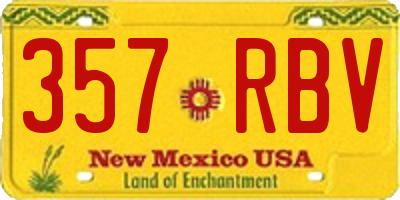 NM license plate 357RBV
