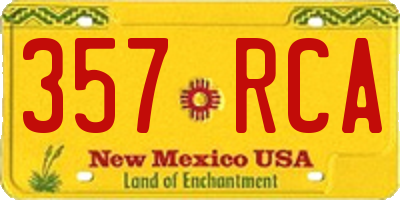 NM license plate 357RCA