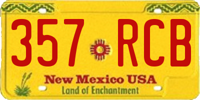NM license plate 357RCB