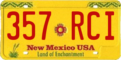NM license plate 357RCI