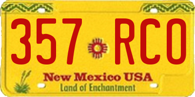 NM license plate 357RCO