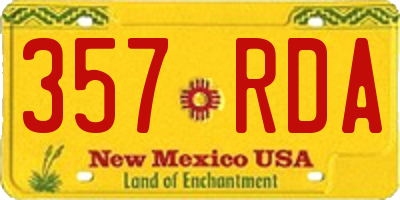NM license plate 357RDA