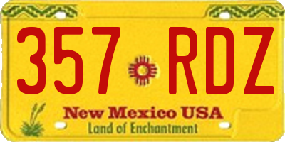 NM license plate 357RDZ