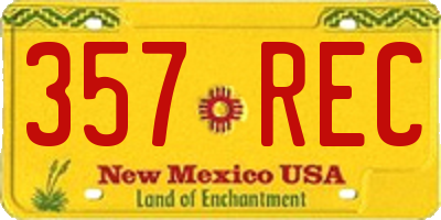 NM license plate 357REC