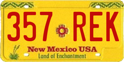 NM license plate 357REK