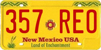 NM license plate 357REO