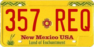 NM license plate 357REQ