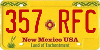 NM license plate 357RFC