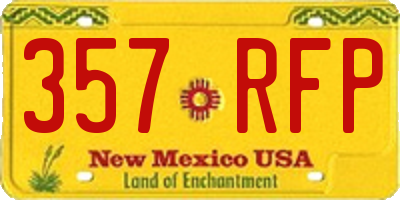 NM license plate 357RFP