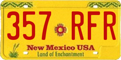NM license plate 357RFR
