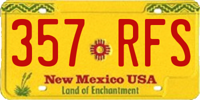 NM license plate 357RFS