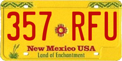 NM license plate 357RFU