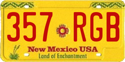 NM license plate 357RGB