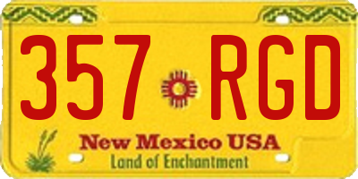 NM license plate 357RGD