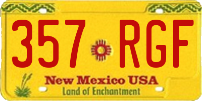 NM license plate 357RGF