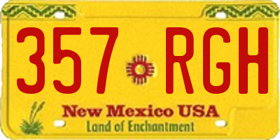 NM license plate 357RGH