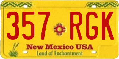 NM license plate 357RGK
