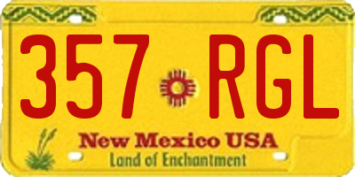 NM license plate 357RGL