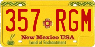 NM license plate 357RGM