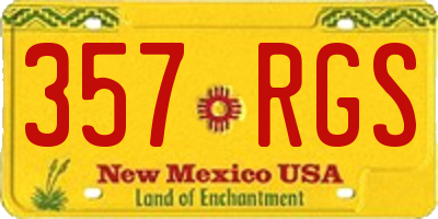 NM license plate 357RGS