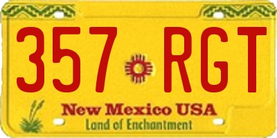 NM license plate 357RGT