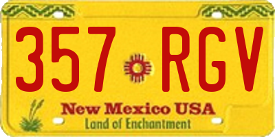NM license plate 357RGV