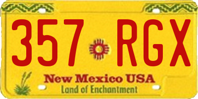 NM license plate 357RGX