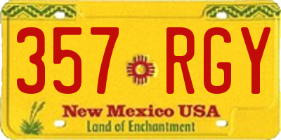 NM license plate 357RGY