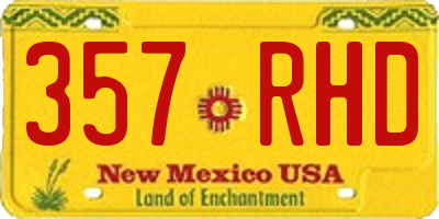 NM license plate 357RHD