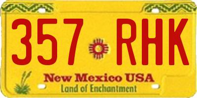NM license plate 357RHK