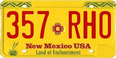 NM license plate 357RHO