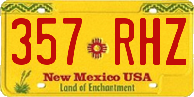 NM license plate 357RHZ