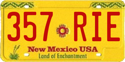 NM license plate 357RIE
