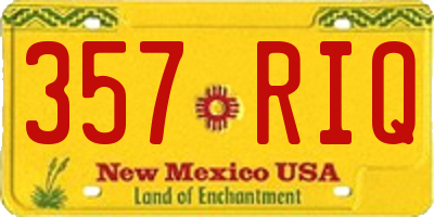 NM license plate 357RIQ