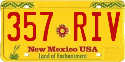 NM license plate 357RIV