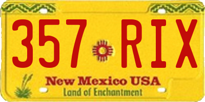 NM license plate 357RIX