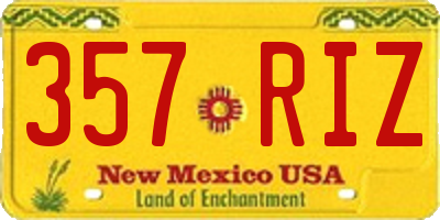 NM license plate 357RIZ