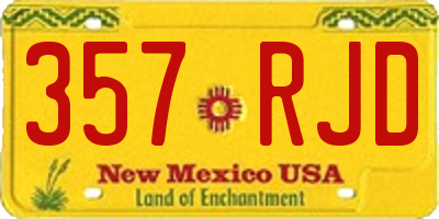NM license plate 357RJD